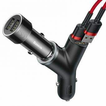 Baseus Φορτιστής Αυτοκινήτου 2xUSB-Α, 1xΑναπτήρα 3.4A Black CCALL-YX01 - Image 3