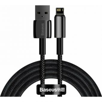 Baseus Tungsten Gold USB Cable USB-A to Lightning 2.4A 2m Black CALWJ-A01