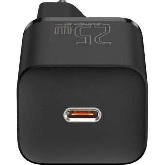 Baseus Wall Chargere 1xUSB-C, 1xCable USB-C 25W Black TZCCSUP-L01 - Image 2