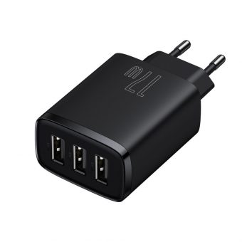 Baseus Wall Charger 3xUSB-A 17W Black CCXJ020101 - Image 2