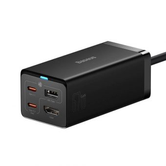 Baseus GaN5 Pro Wall Charger and Mirror 2xUSB-C 1xHDMI 67W Black CCGP110201