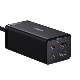 Baseus GaN5 Pro Wall Charger and Mirror 2xUSB-C 1xHDMI 67W Black CCGP110201 - Image 3