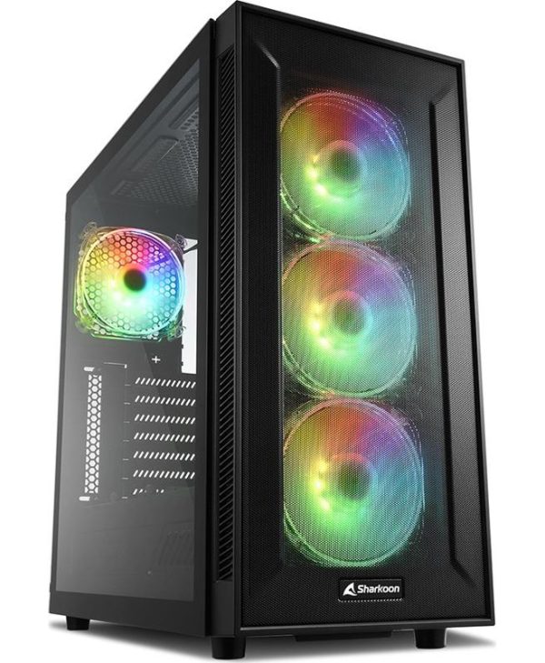 Sharkoon TG6M MESH RGB Midi Tower Black TG6MRGB