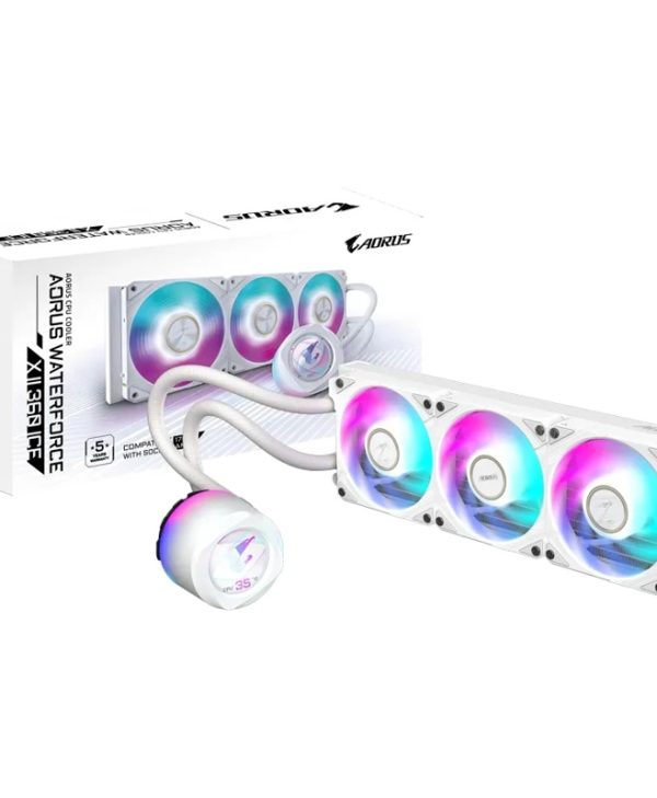 Gigabyte Aorus Waterforce X II 360 ICE LCD RGB CPU Liquid Cooler White GP-AWATERFORCEXII360I