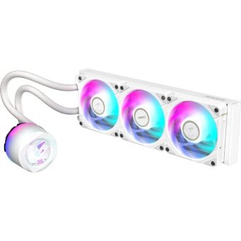 Gigabyte Aorus Waterforce X II 360 ICE LCD RGB CPU Liquid Cooler White GP-AWATERFORCEXII360I - Image 2