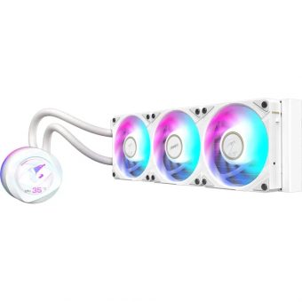 Gigabyte Aorus Waterforce X II 360 ICE LCD RGB CPU Liquid Cooler White GP-AWATERFORCEXII360I - Image 3