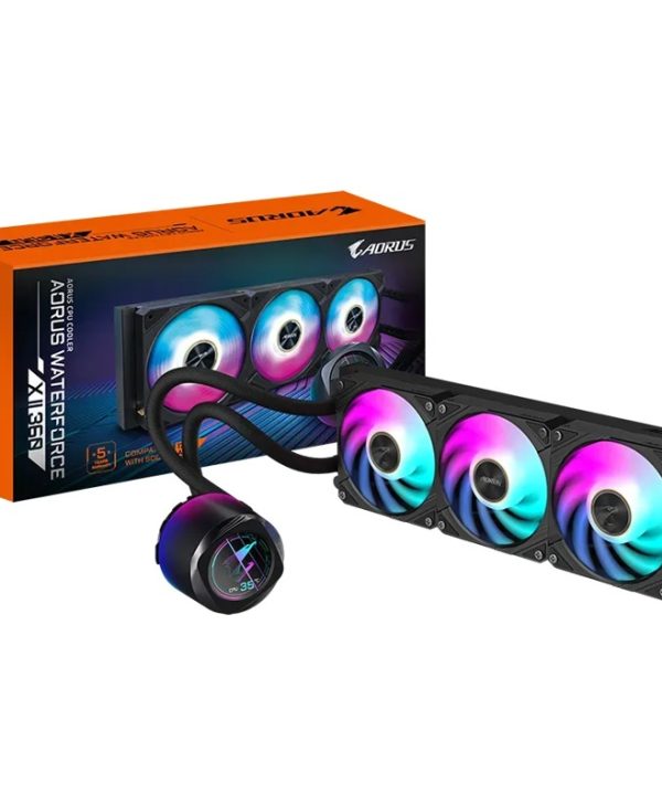 Gigabyte Aorus Waterforce X II 360 LCD RGB CPU Liquid Cooler Black GP-AWATERFORCEXII360