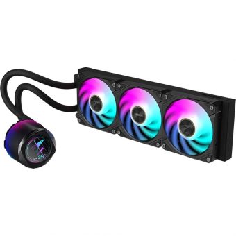 Gigabyte Aorus Waterforce X II 360 LCD RGB CPU Liquid Cooler Black GP-AWATERFORCEXII360 - Image 2