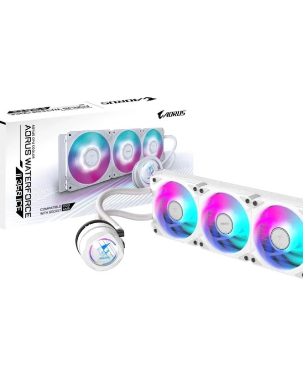 Gigabyte Aorus Waterforce II 360 ICE LCD RGB CPU Liquid Cooler White GP-AWATERFORCEII360I