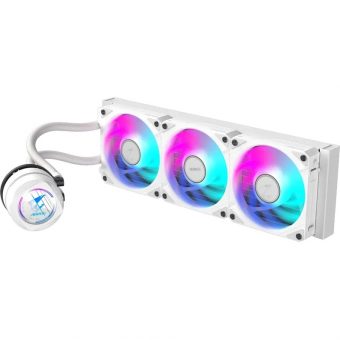 Gigabyte Aorus Waterforce II 360 ICE LCD RGB CPU Liquid Cooler White GP-AWATERFORCEII360I - Image 2