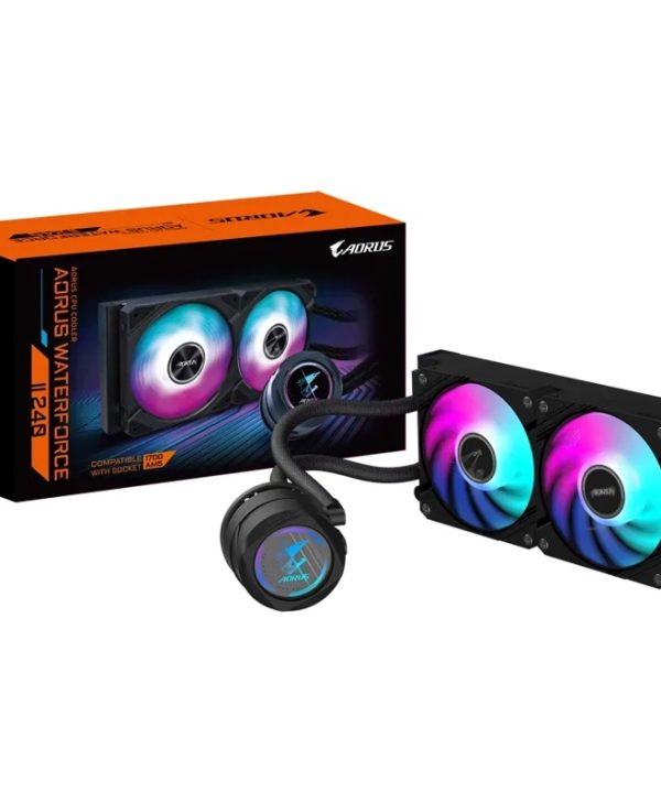 Gigabyte Aorus Waterforce II 240 LCD RGB CPU Liquid Cooler Black GP-AWATERFORCEII240