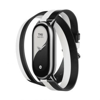 Xiaomi Strap for Smart Band 8 Double Wrap Strap Black White BHR7311GL - Image 2