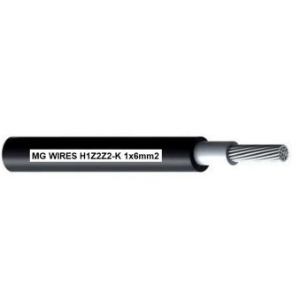MG Wires Photovoltaic Solar Cable 6mm2 0.6/1kV 500m Spool Black H1Z2Z2-K-6MM2/500M