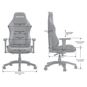 AndaSeat Luna Large Gaming Chair Black AD18-44-B-PV - Image 3