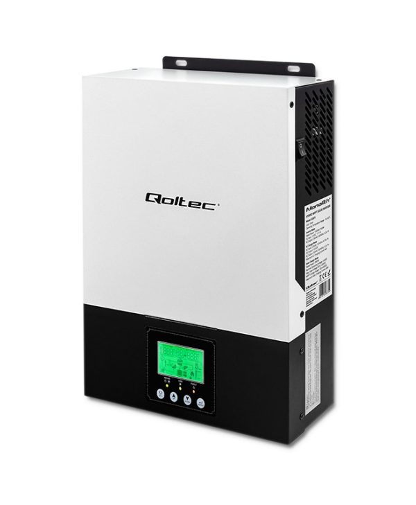 Qoltec 3KVA 24V Hybrid Off-Grid Solar Pure Sine Inverter 3KW/6KW (Peak) Output / 2.4kW/80A MPPT Input 53876
