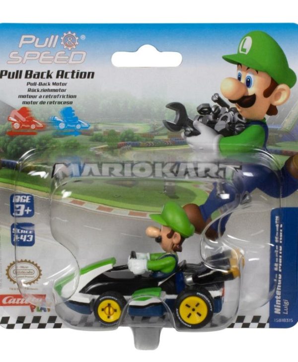 Carrera Pull Speed: Nintendo Mario Kart 1:43- Luigi 15818315