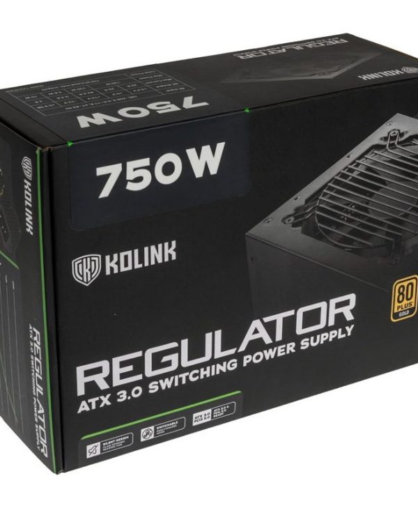 Kolink Regulator 750W 12cm Fan Fully Modular 80+ Gold PCIe 5.0 KL-R750FG