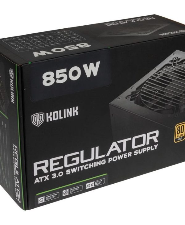 Kolink Regulator 850W 12cm Fan Fully Modular 80+ Gold PCIe 5.0 KL-R850FG