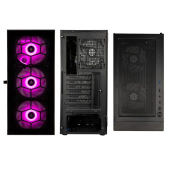 Kolink Observatory HF Glass ARGB Midi Tower Tempered Glass Black PGW-CH-KOL-109 - Image 7