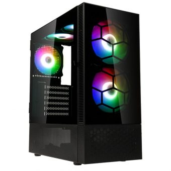 Kolink Observatory MX Glass ARGB Midi Tower Tempered Glass Black PGW-CH-KOL-113
