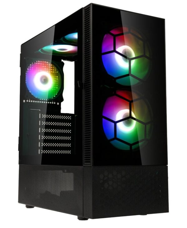 Kolink Observatory MX Glass ARGB Midi Tower Tempered Glass Black PGW-CH-KOL-113