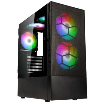 Kolink Observatory MX Mesh ARGB Midi Tower Tempered Glass Black PGW-CH-KOL-116