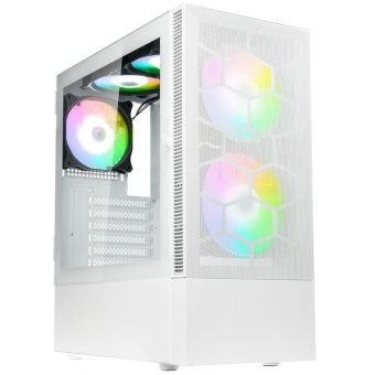 Kolink Observatory MX Mesh ARGB Midi Tower Tempered Glass White PGW-CH-KOL-118
