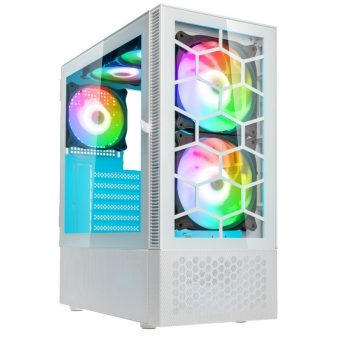 Kolink Observatory MX Glass ARGB Midi Tower Tempered Glass White PGW-CH-KOL-115