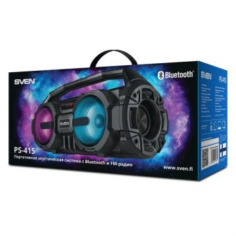 SVEN PS-415 Portable Speakers 2.0 Bluetooth 2x6W Black SV-019631 - Image 6