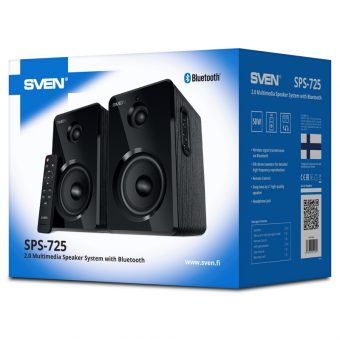 SVEN SPS-725 Speakers 2.0 Bluetooth 2x25W Black SV-021184 - Image 7