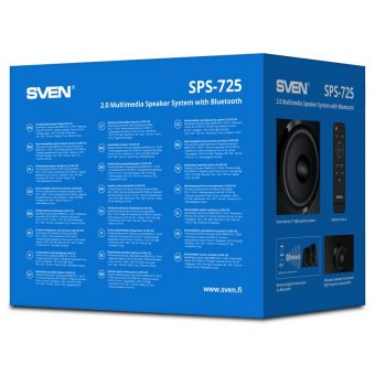 SVEN SPS-725 Speakers 2.0 Bluetooth 2x25W Black SV-021184 - Image 8
