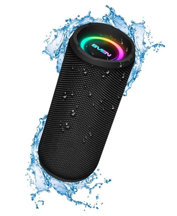 SVEN PS-160 Portable Speakers 2.0 RGB IPx5 Bluetooth 2x6W Black SV-021214