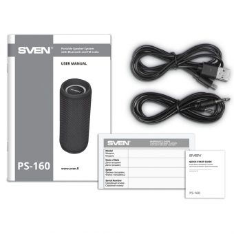 SVEN PS-160 Portable Speakers 2.0 RGB IPx5 Bluetooth 2x6W Black SV-021214 - Image 7
