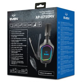 SVEN AP-U750MV Gaming Headset Wired RGB Black SV-020781 - Image 8