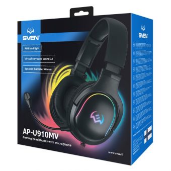 SVEN AP-U910MV Gaming Headset Wired RGB 7.1 VS Black SV-021078 - Image 6
