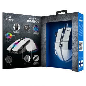 SVEN RX-G990 Wired Backlight Gaming Mouse White SV-021757 - Image 11
