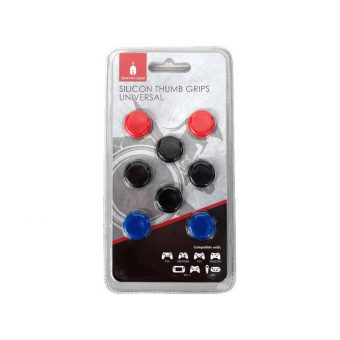 Spartan Gear Silicon Thumb Grips Universal 8pcs Black Red Blue - Image 2