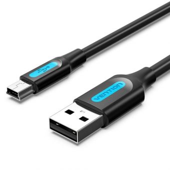 Vention USB Cable 2.0 USB-A Male to Mini-B Male 3m Black COMBI