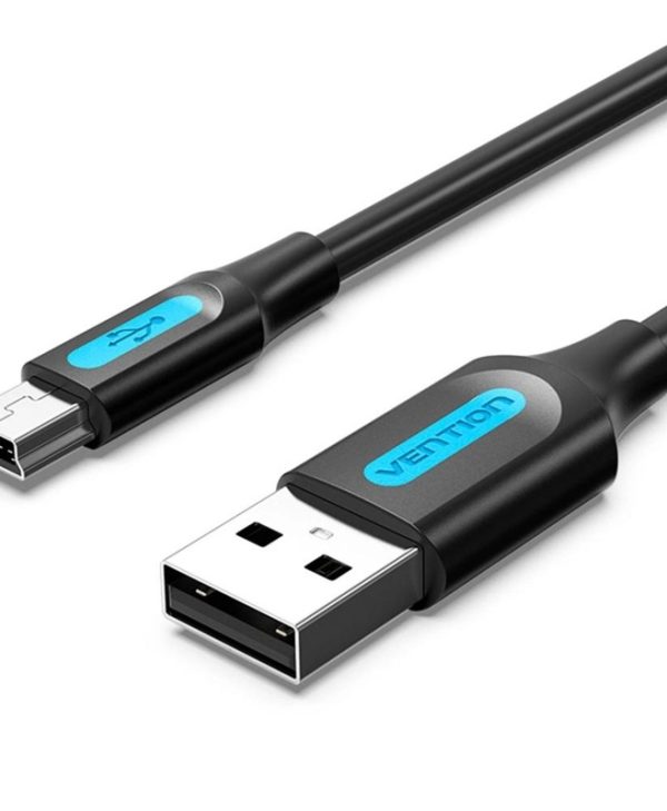 Vention USB Cable 2.0 USB-A Male to Mini-B Male 2m Black COMBH