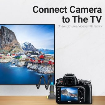 Vention 2 in 1 Converter Mini HDMI AND Micro HDMI Male to HDMI Female Black AGFB0 - Image 3