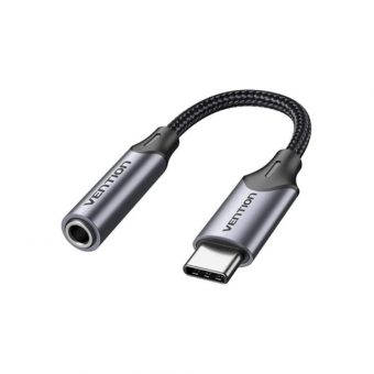 Vention Adapter USB-C Male to 3.5mm Earphone Jack 0.1m Gray  Aluminum BGMHA