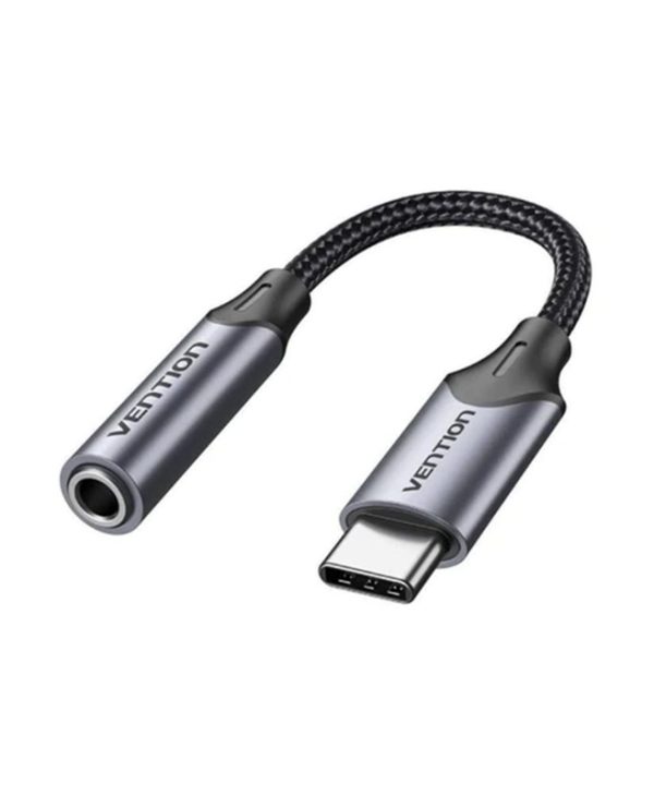 Vention Adapter USB-C Male to 3.5mm Earphone Jack 0.1m Gray  Aluminum BGMHA