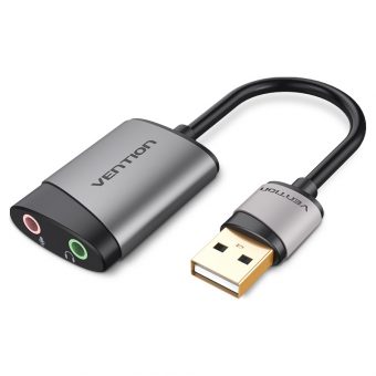 Vention USB External Sound Card 0.15m Grey CDKHB
