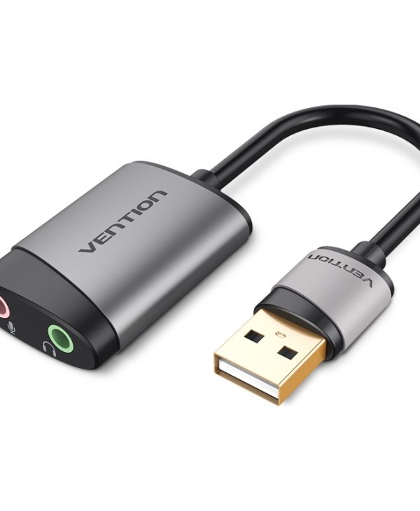 Vention USB External Sound Card 0.15m Grey CDKHB