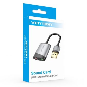 Vention USB External Sound Card 0.15m Grey CDKHB - Image 3