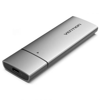 Vention M.2 NVMe SSD Enclosure USB-C 3.1 Grey Aluminum KPGH0