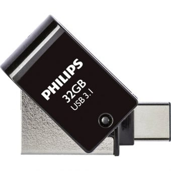 Philips 2-in-1 USB-C 3.1 Stick 32GB Black PHUSB32G2IN1OTGGU3C