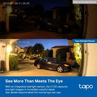 Tp-Link Indoor Outdoor Wi-Fi Home Security Camera TAPO C120 - Image 4