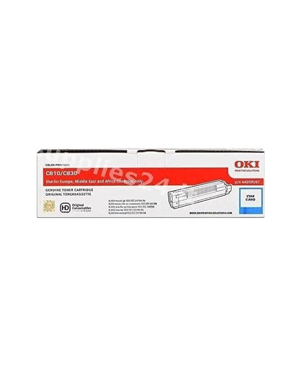 Oki Original Laser Toner 8K Pgs Cyan 44059107