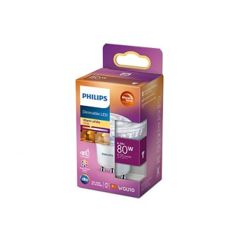 Philips Λάμπα LED GU10 SPOT Dimable Warm Glow 575lm 6.2W LPH01271 - Image 2